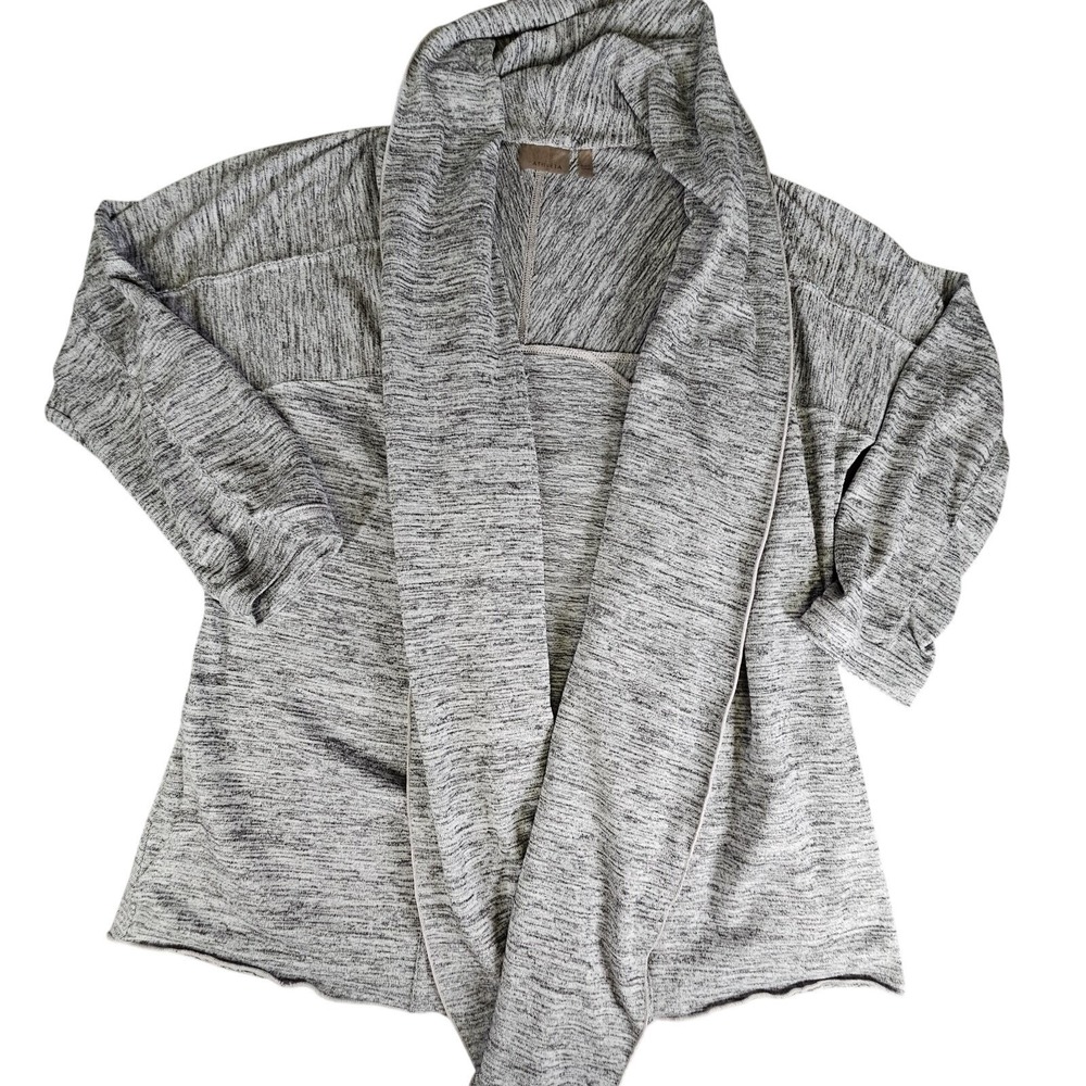 Athleta Pranayama Wrap Heathered Gray Cardigan‎ Open Front Pockets